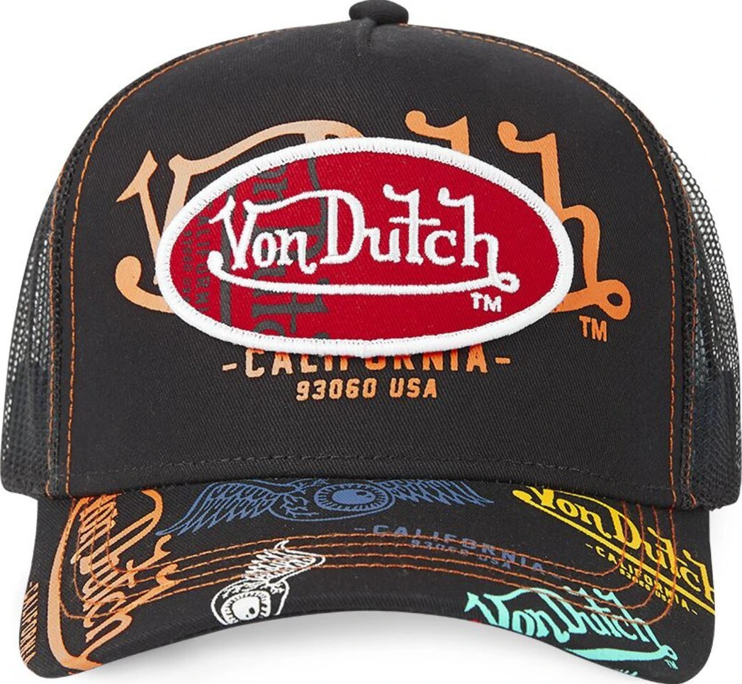 Von Dutch Logo Everywhere cap black/multicolour