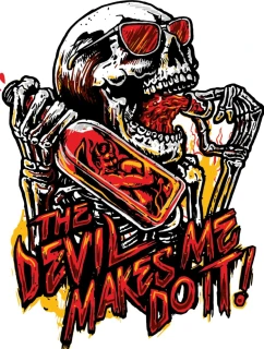 Down-n-Out Devil made me sticker
