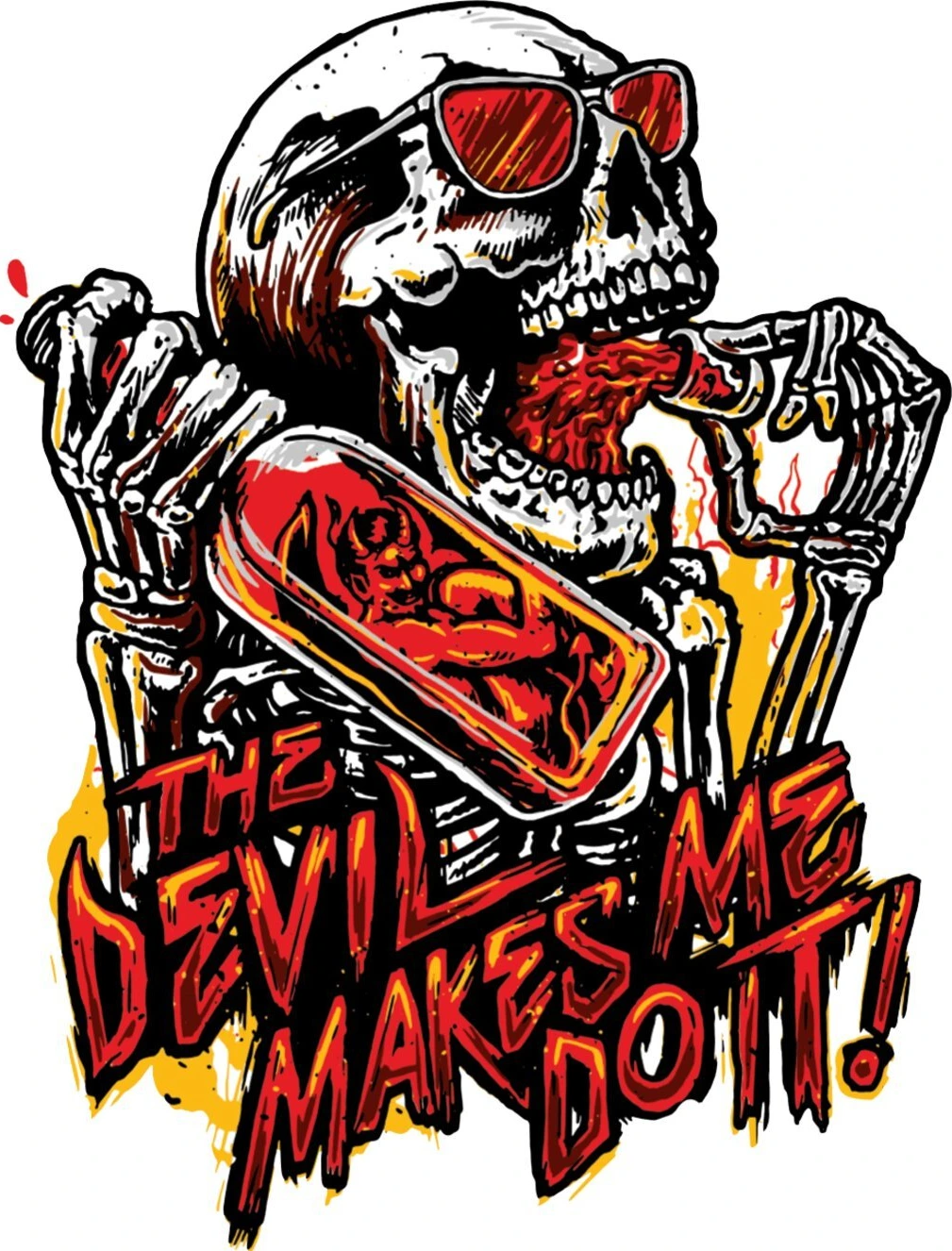 Down-n-Out Devil made me sticker
