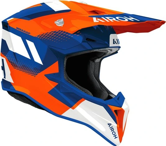 Airoh Helmet Wraaap Vision Orange/Blue gloss, S