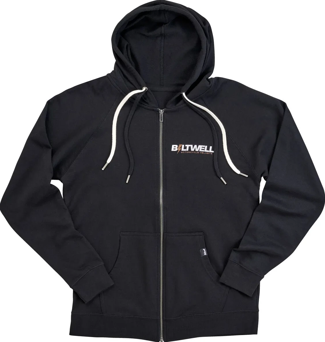 HOODIE BOLTS ZIP BLACK SM
