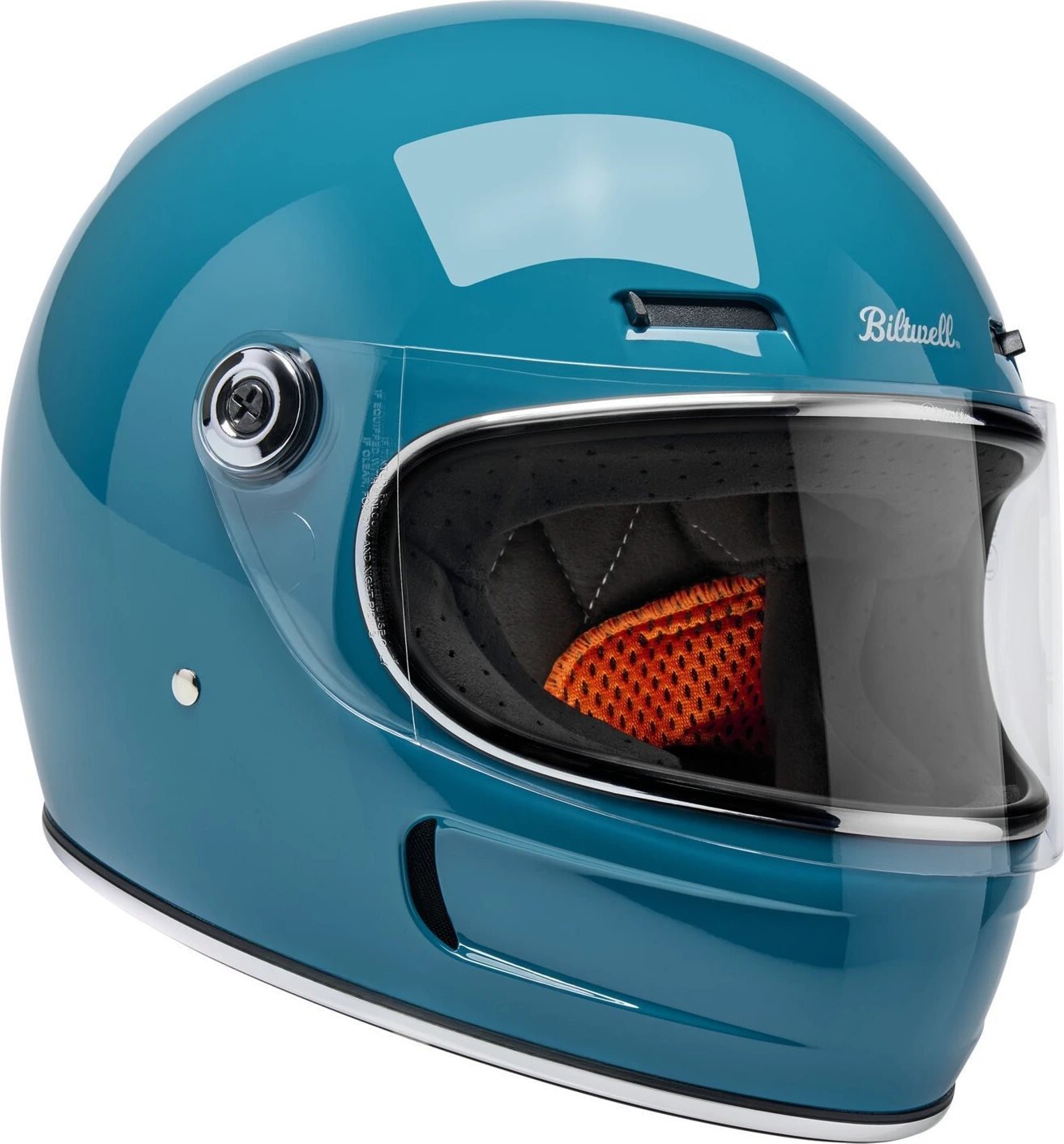 Biltwell Gringo SV helmet gloss atlantic teal, Blue, M