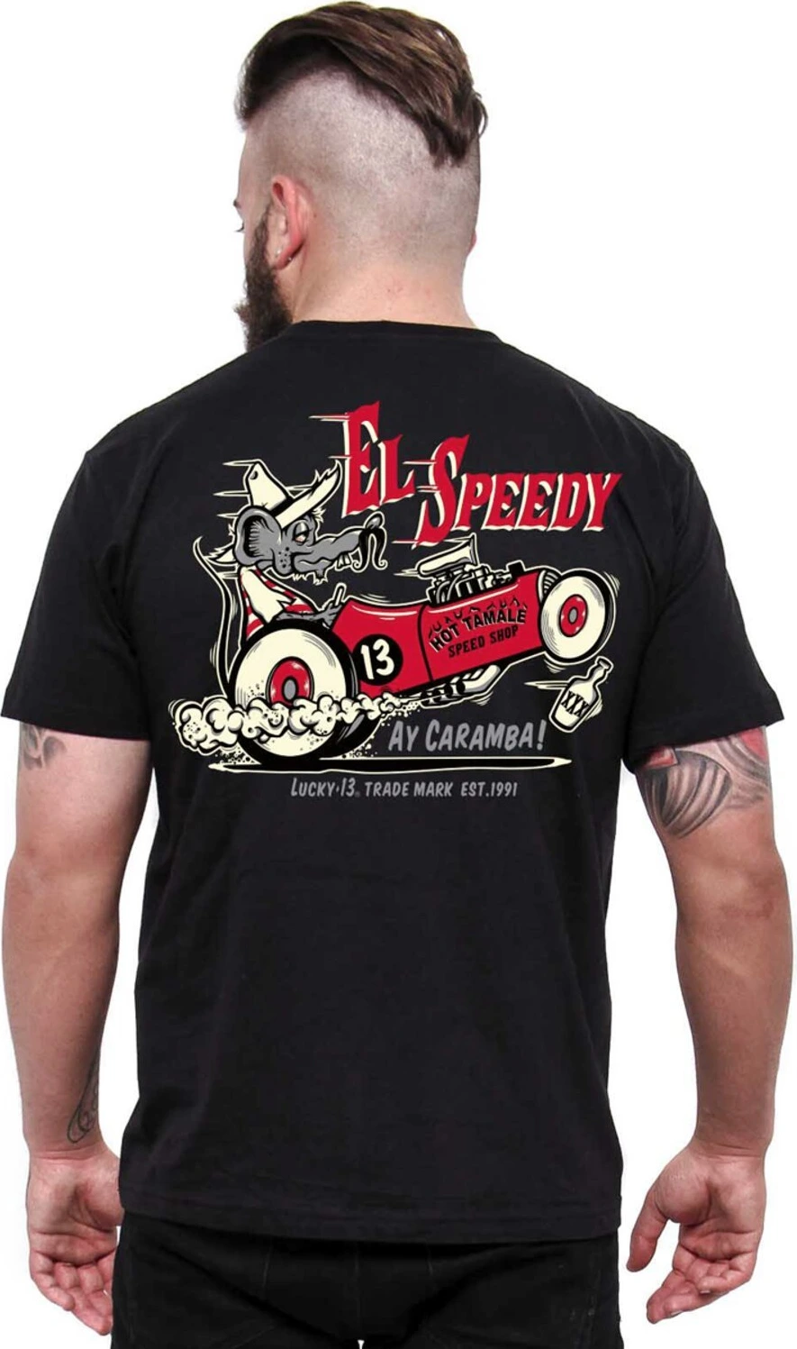 Lucky 13 El Speedy t-shirt, Black, S