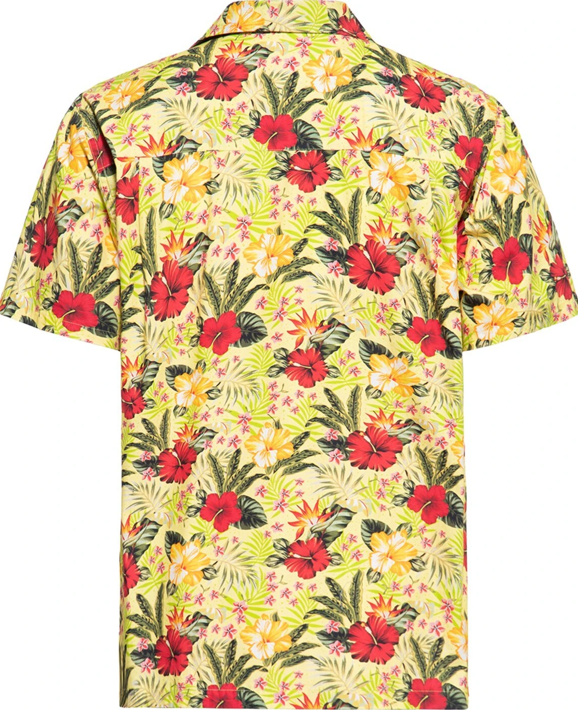 King Kerosin AOP Tropical Hawaiian Style Shirt Blazing Yello, Yellow, S