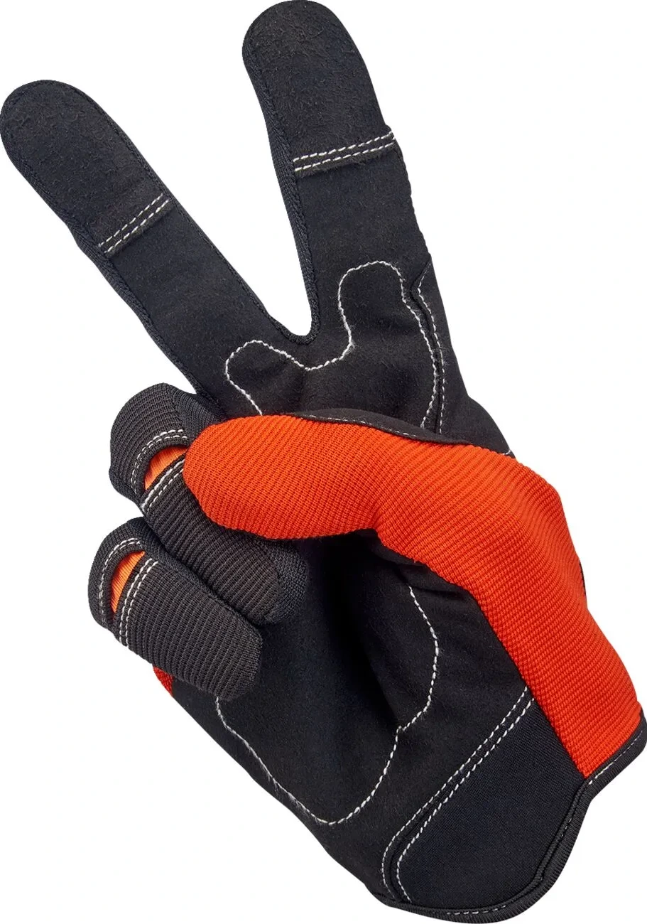 GLOVES MOTO ORG/BLK SM