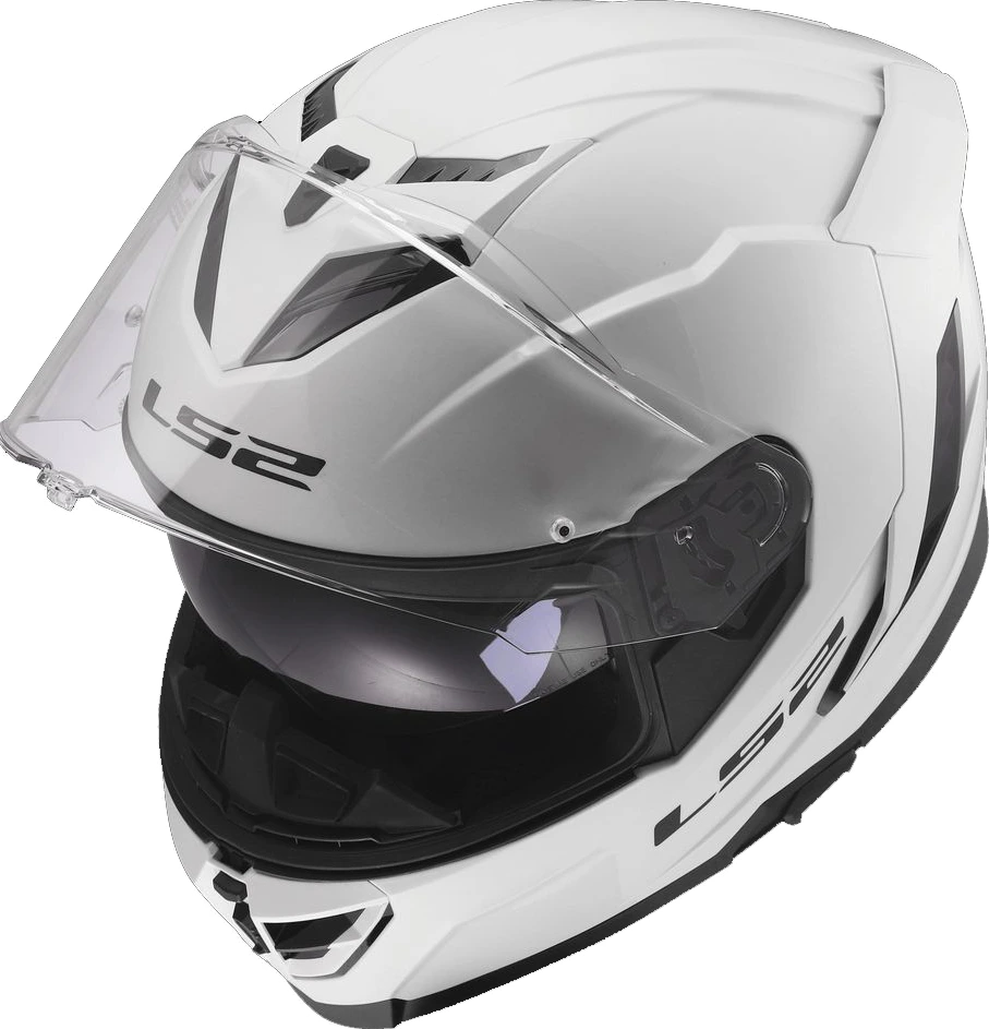 LS2 FF818 STORM III SOLID Helmet - Gloss White, S