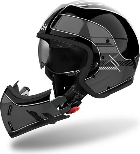 Airoh Helmet J 110 Raster Dark Grey Gloss, L