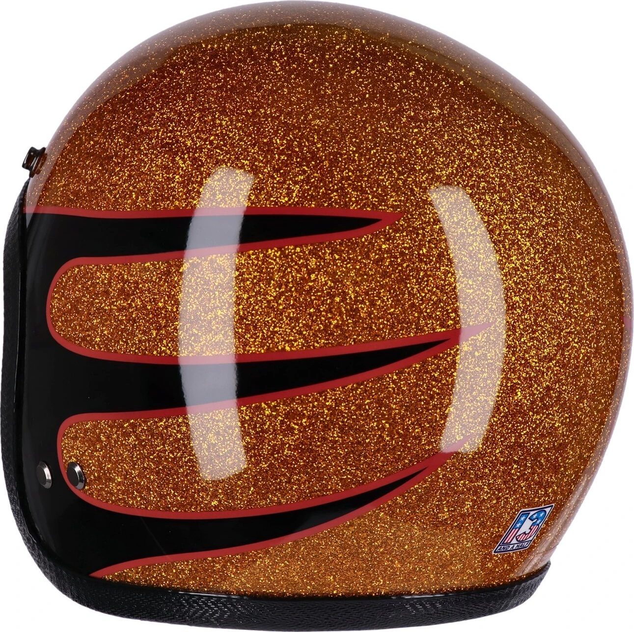 13 1/2 Skull bucket helmet, superior Gold, L, Metal Flake