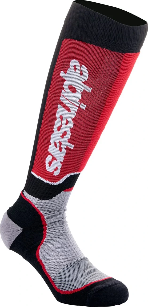 SOCK MX PLUS BLK/RED/GY M