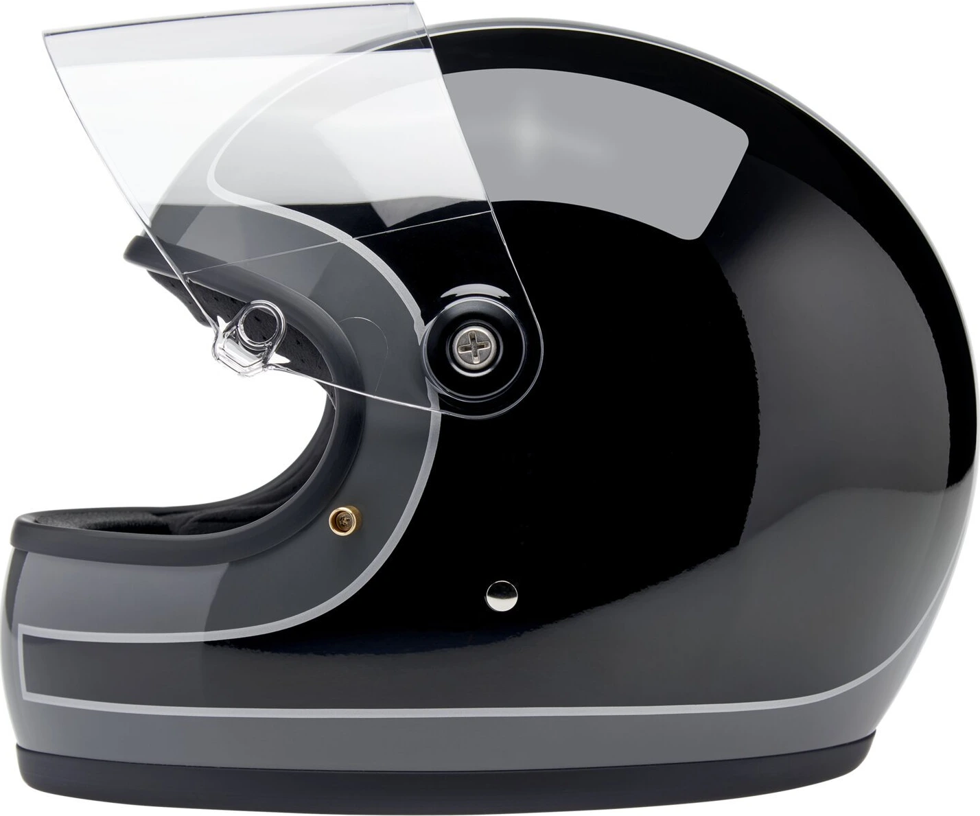 Biltwell Gringo S helmet, storm grey black tracker, XS, Gloss