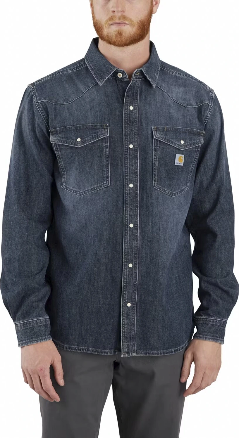 Carhartt Denim L/S Snap Front Shirt wyatt, Black