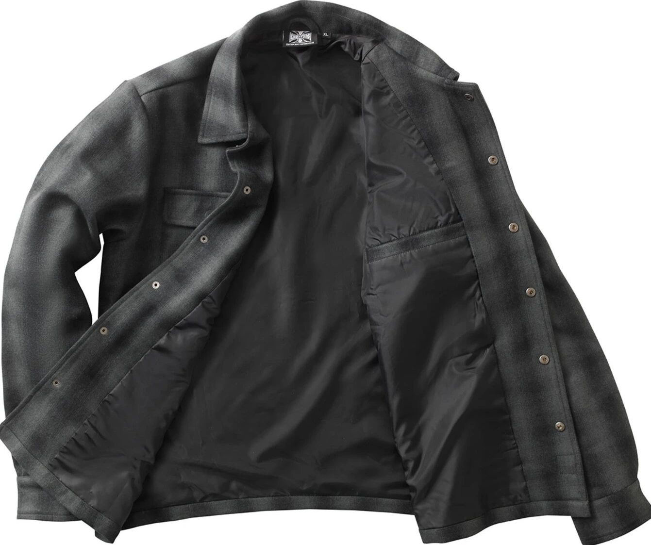 WCC Wool lined Plaidshirt charcoal/black, 3XL