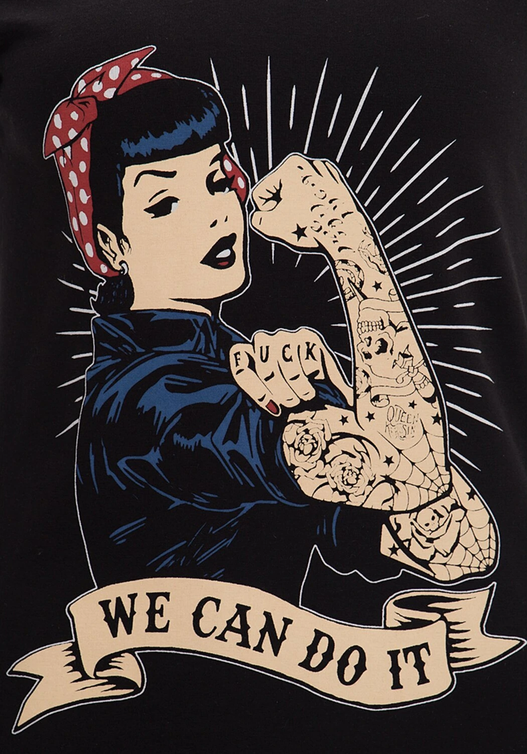 Queen Kerosin We Can Do It t-shirt, Black, M