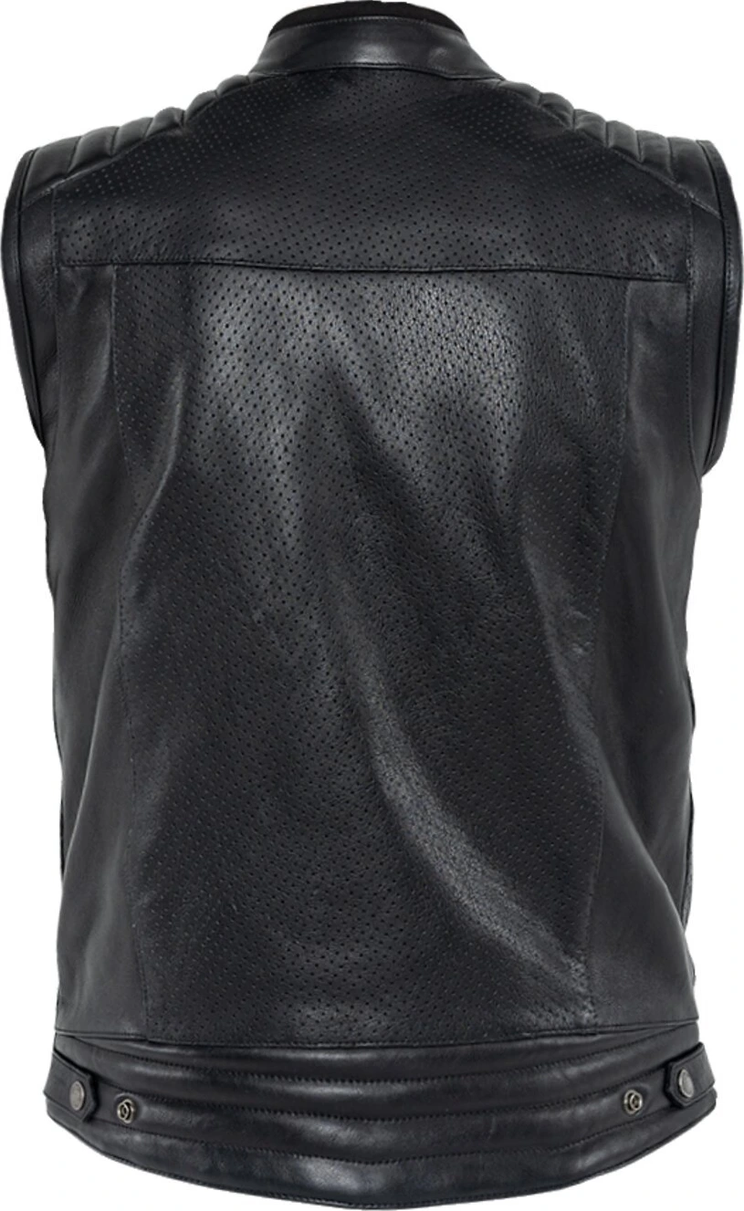 John Doe Storm Leather vest, Black, S
