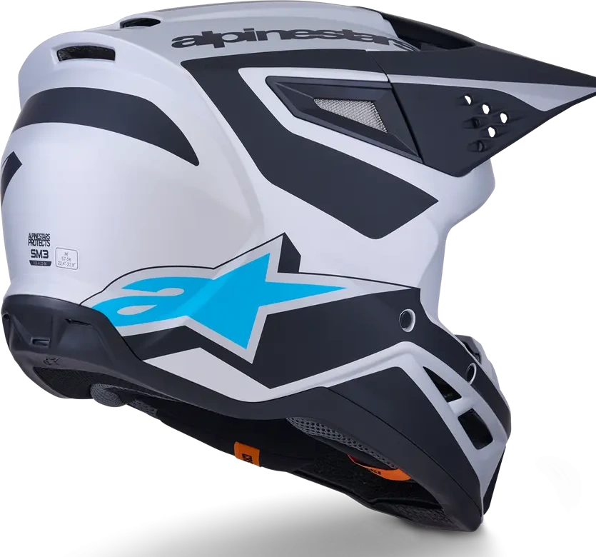 HELMET SM3 HEAT SILV/BL/BLK XS