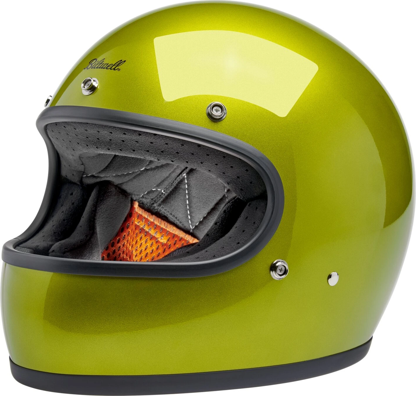 Biltwell Gringo helmet, metallic lime Yellow, S, Metallic
