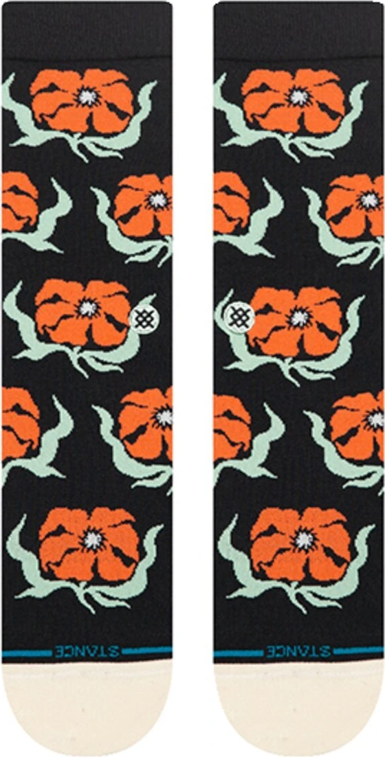 Stance Broadcast Floral Crew socks, Black, 38-42