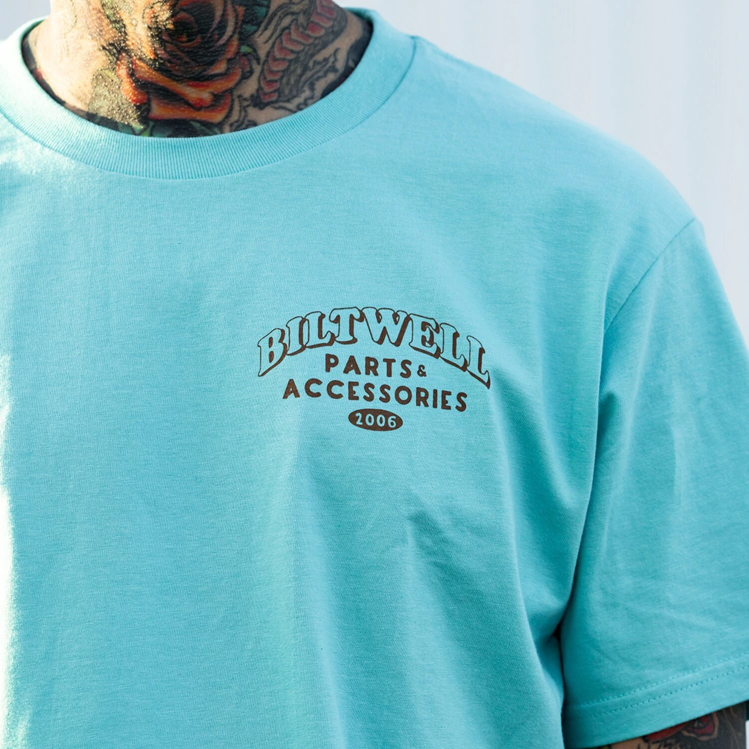 Biltwell Squatch t-shirt chalky mint, Blue, S