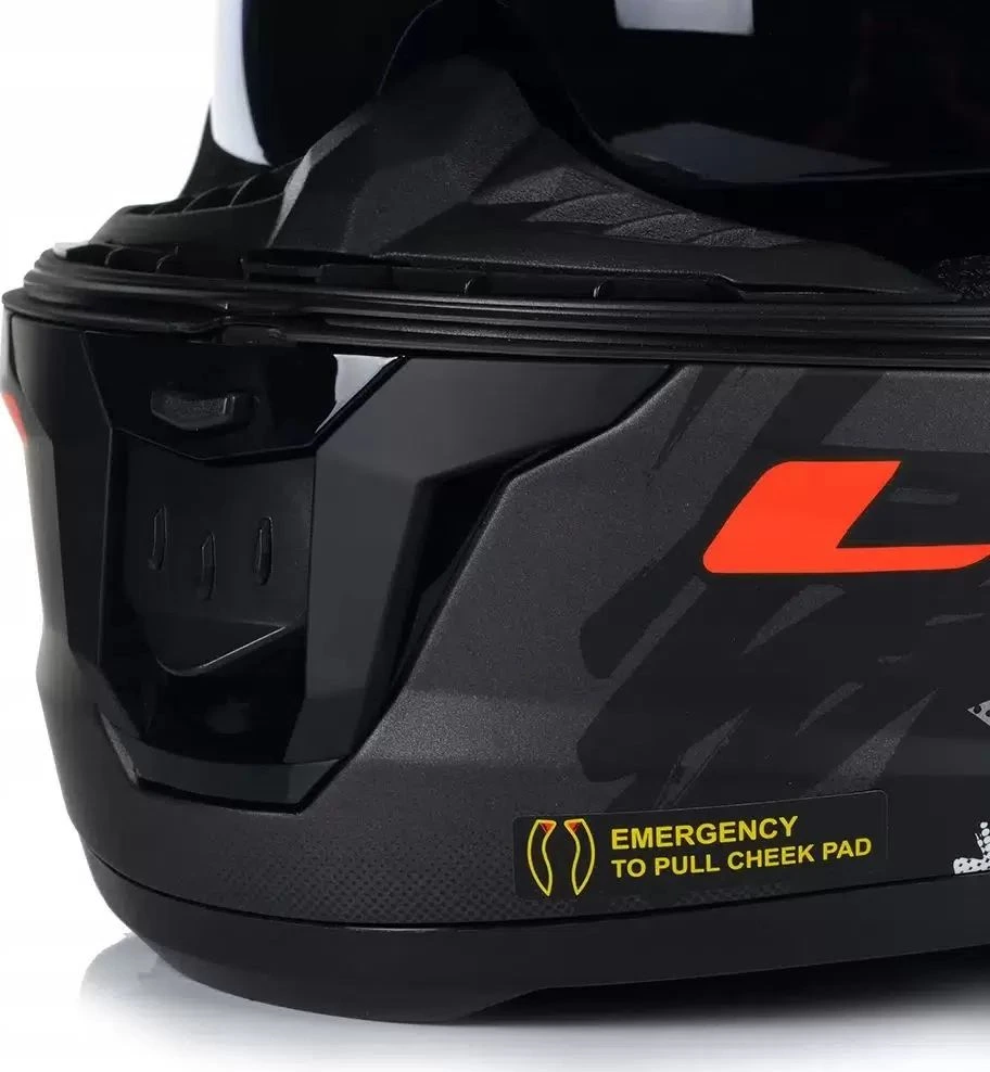LS2 FF808 STREAM II ANGRY MONKEY helmet - S, Matt Black Red