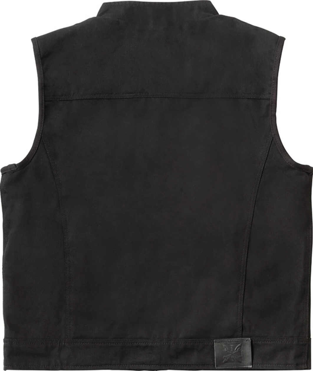 WCC x 13 1/2 Dominator black canvas riding vest, S