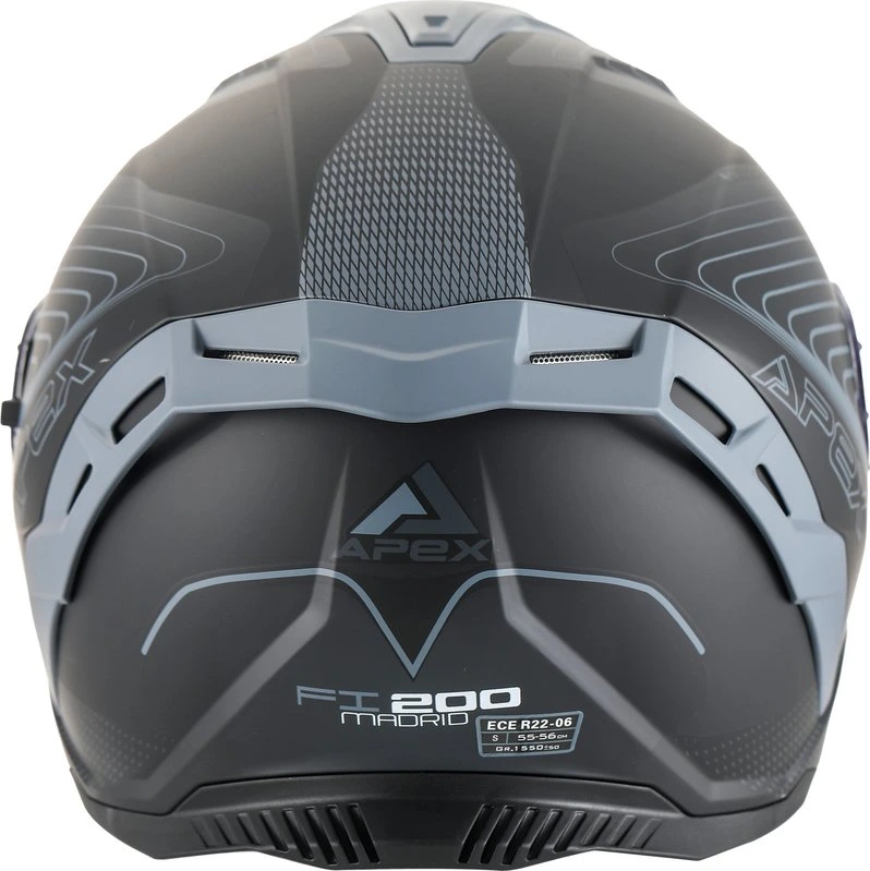 APEX Helmet FI200 Madrid grey/black XL
