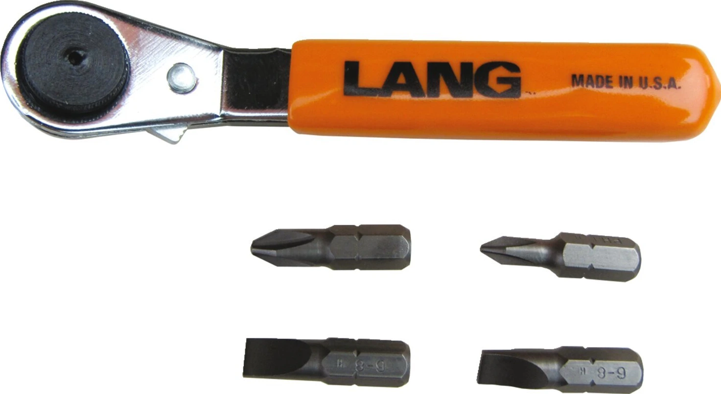 Lang Tools, мини-трещоточный ключ с битами. Offset, 110 мм