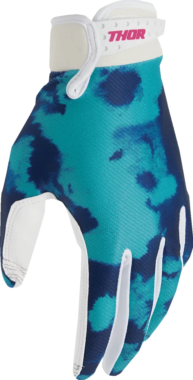 GLOVES YTH LAUNCHMODE BLEACH WHT/AQ 2XS