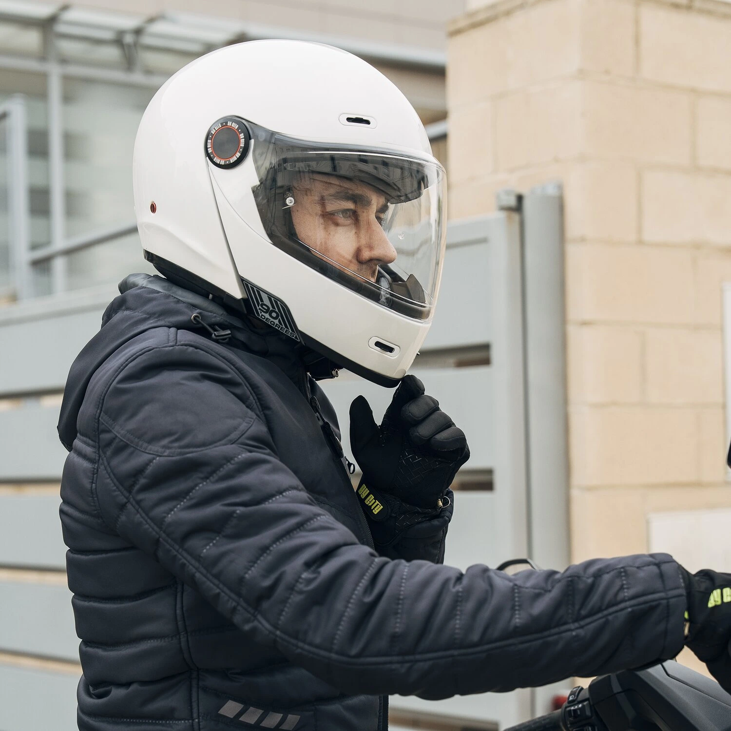 By City 90 Degrees helmet, pearl white, 2XL, Gloss
