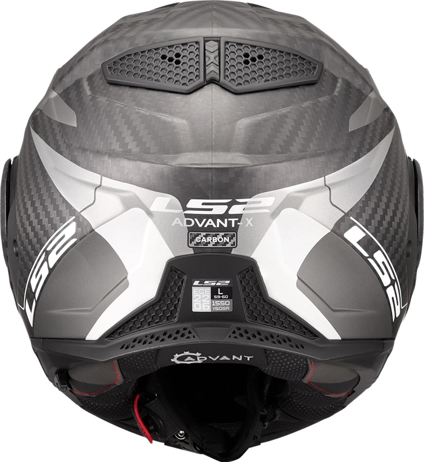 LS2 FF901 ADVANT X CARBON HORIZON Helmet - XL, Silver Grey