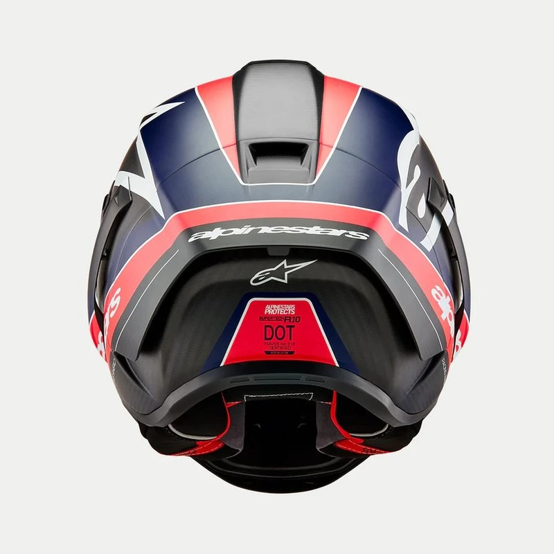 Alpinestars Helmet Supertech R10 Team Black/Carb/Blå/White, XS
