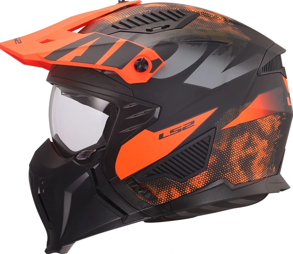LS2 OF606 DRIFTER GAS Helmet - 2XL, Grey Orange