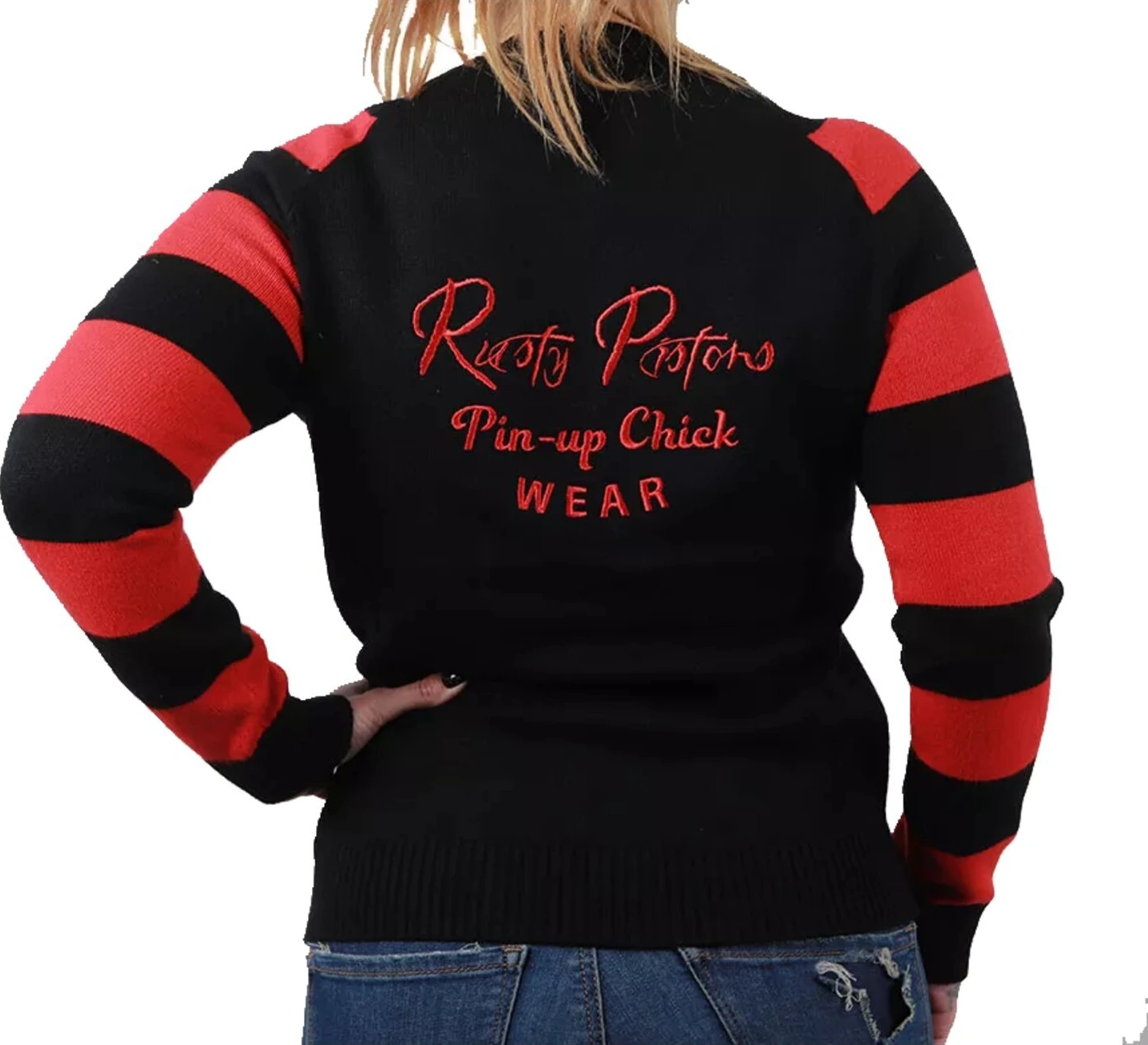 Rusty Pistons Cutter female sweatshirt, Black, red, S