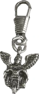 Guardian angel zipper pull