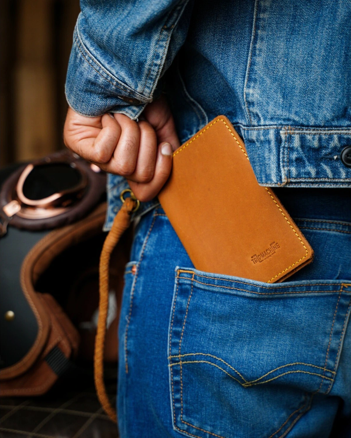 Trip Machine Explorer wallet, vintage tan
