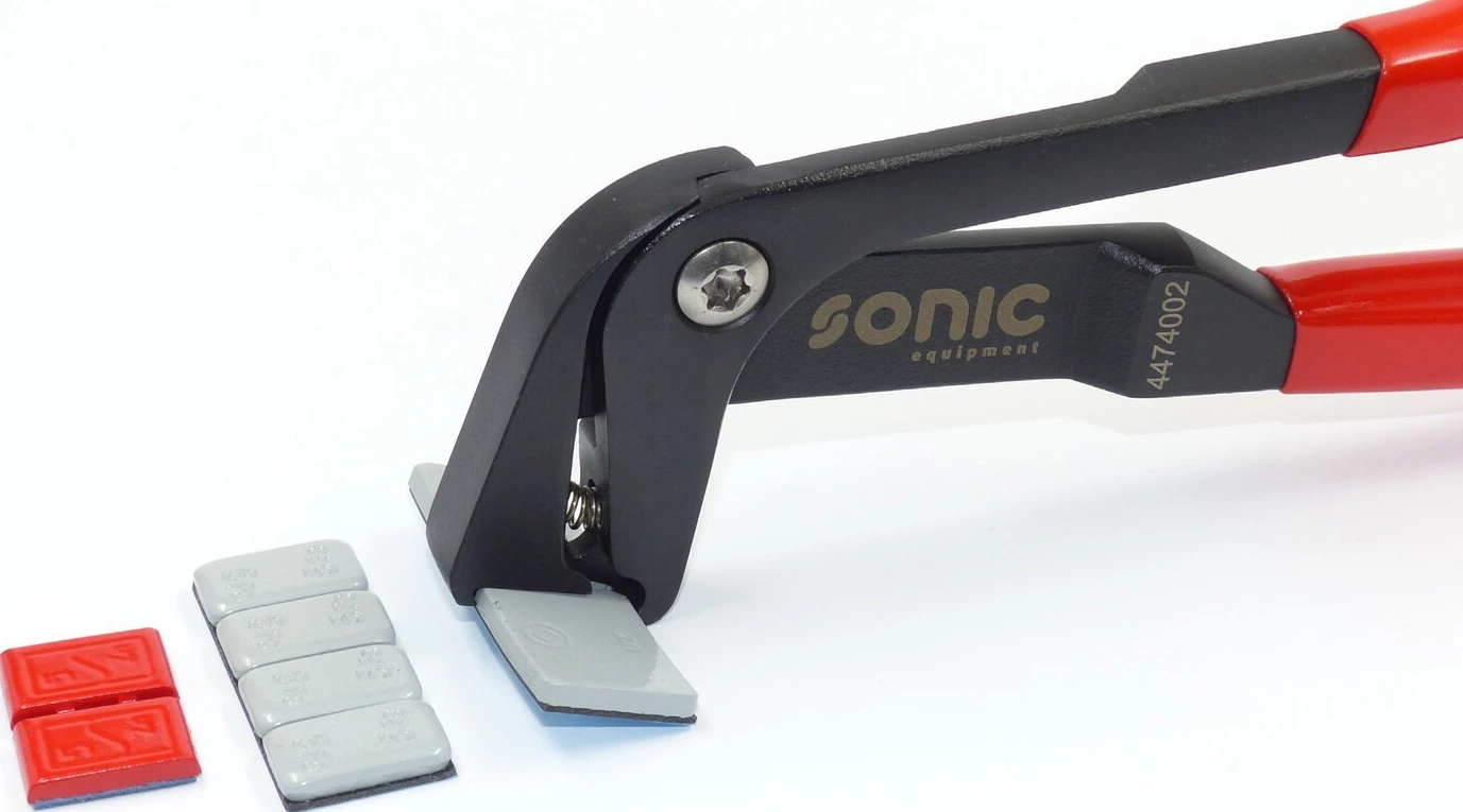 Sonic, adhesive balance weights pliers. 230mm, Black, 235 mm