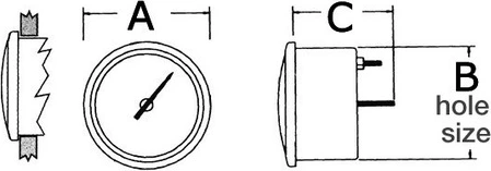 Osculati Guardian Rev.counter 2/4t 12V wh.