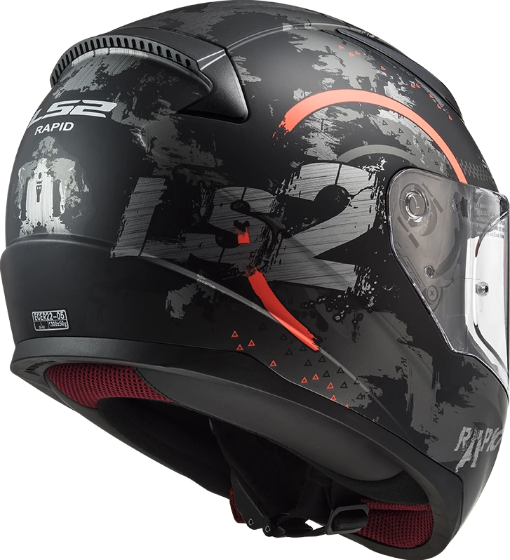 LS2 FF353 RAPID CIRCLE helmet - Matt Titanium Fluor Orange, 3XL