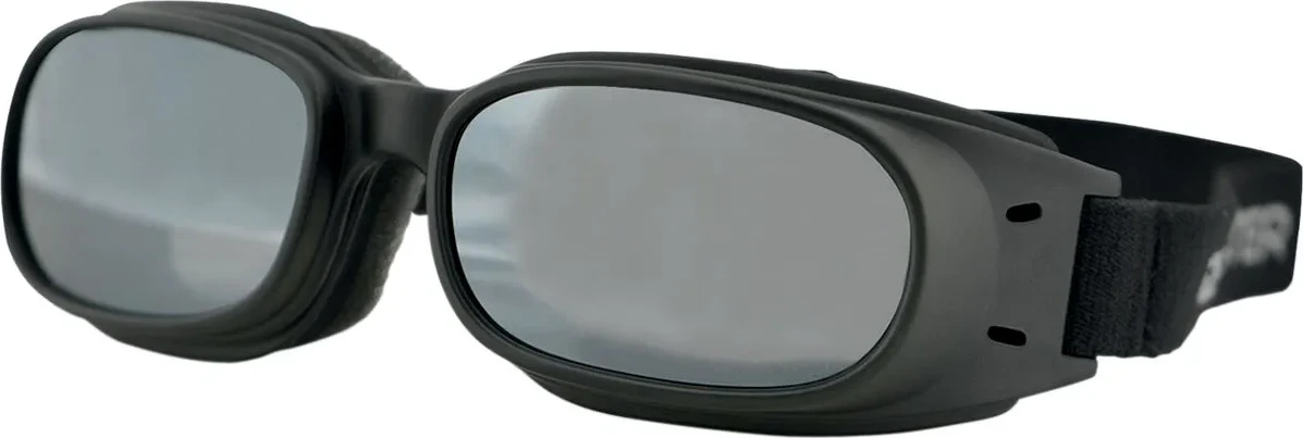 GOGGLE PISTON BLACK W/ SMOKE MIRROR LENS