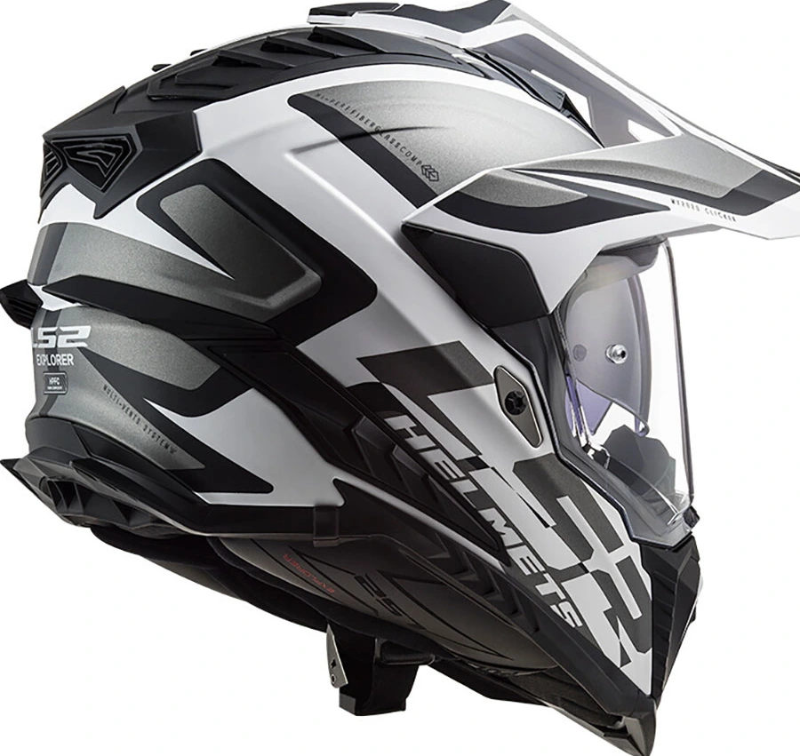 LS2 MX701 EXPLORER ALTER Шлем - Matt Black White, 2XL
