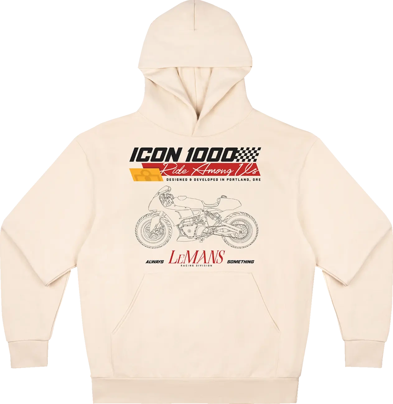 HOODIE ALWAYS SOMETHING IVORY SM