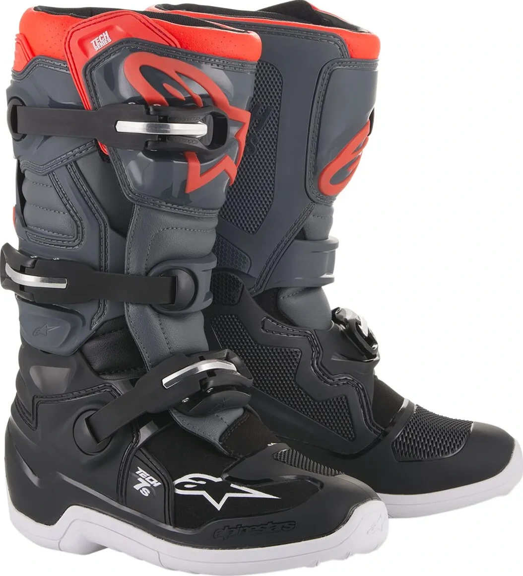 BOOT TECH7S DGY/LGY FL/RD 7