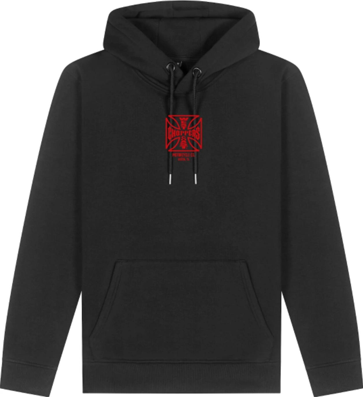 WCC ATX Cross hoodie, Black, red, S