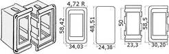 plastic bezel right/left