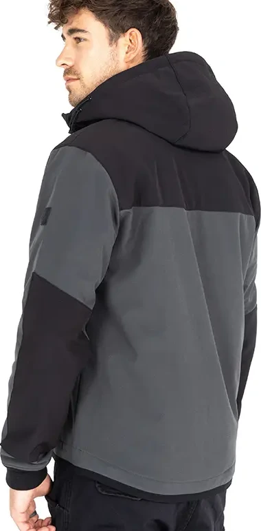 JACKET HOOD XTM V3 RIP STOP SOFTSHELL GRAY/BLACK SM