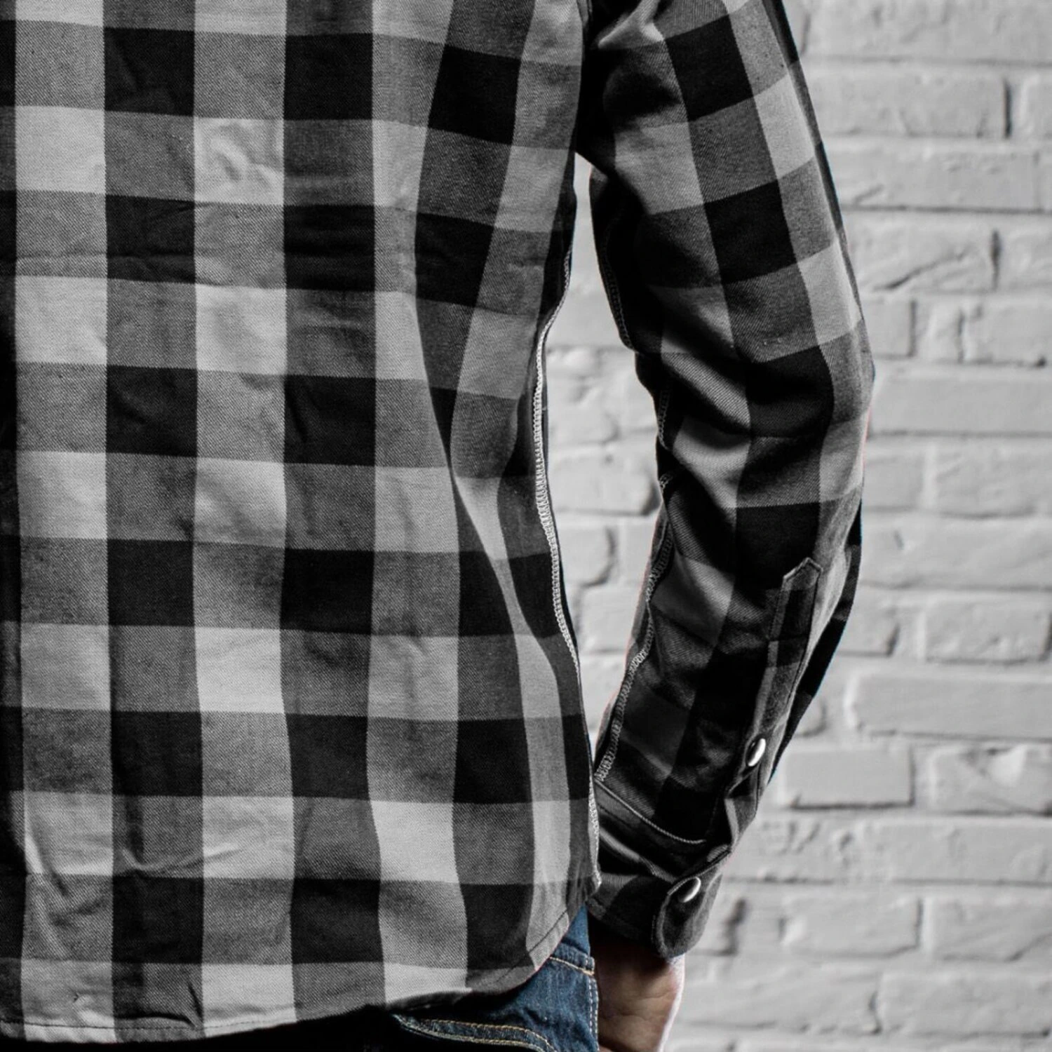 Holy Freedom Jessie James Flannel shirt, grey, black, S