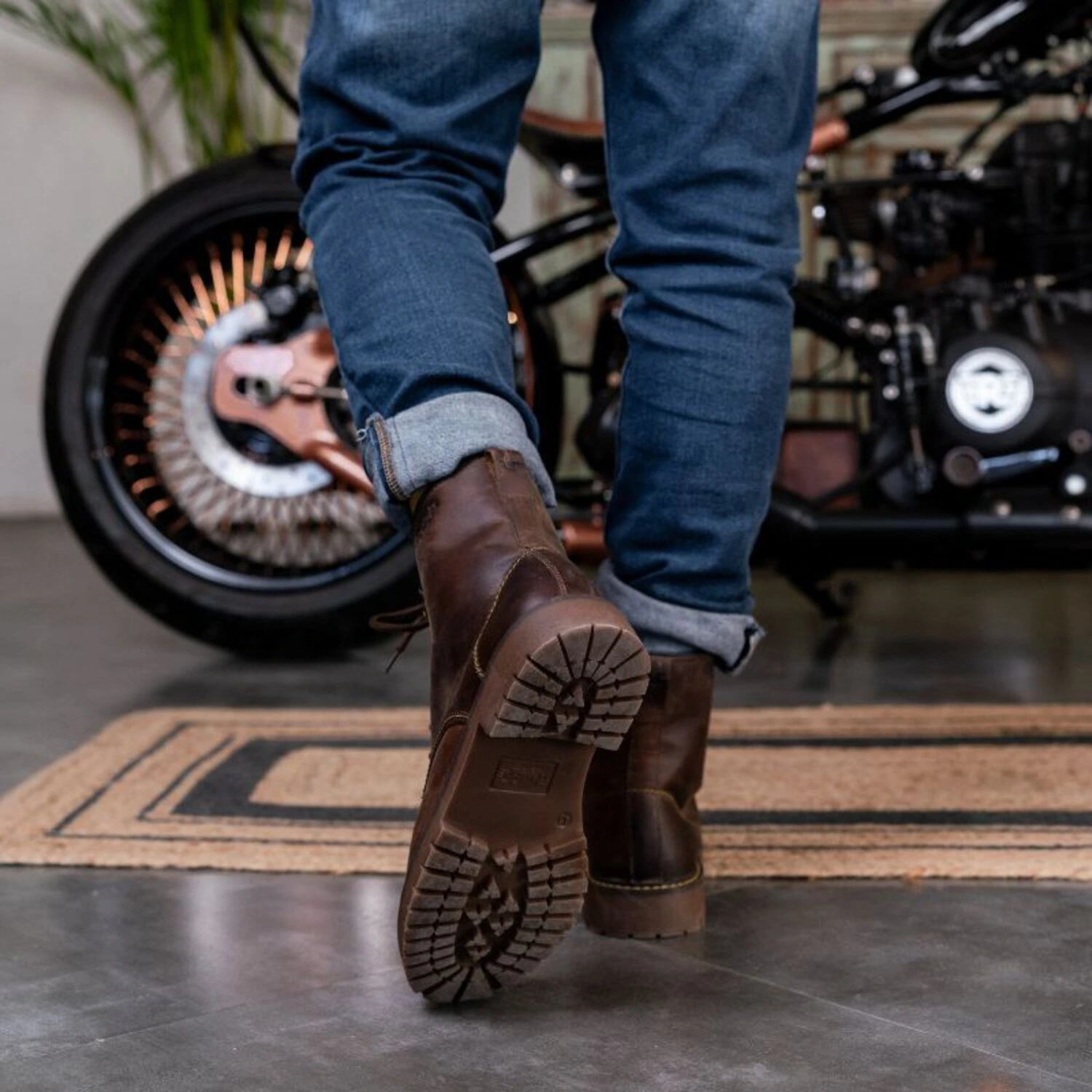Trip Machine Moc-toe boots, mocha, 42