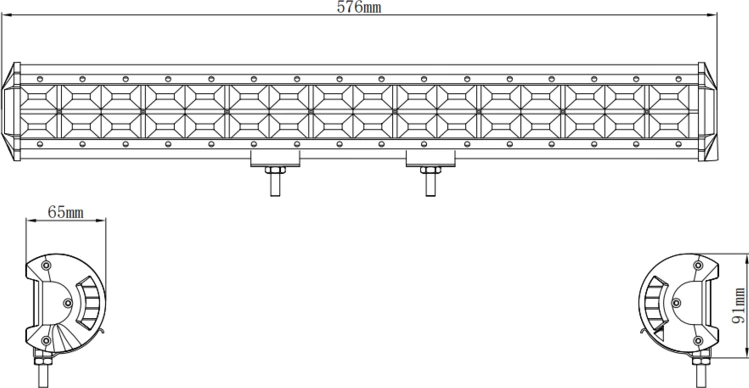 Kinwons LED baras 10-30V 384W Užliejantis