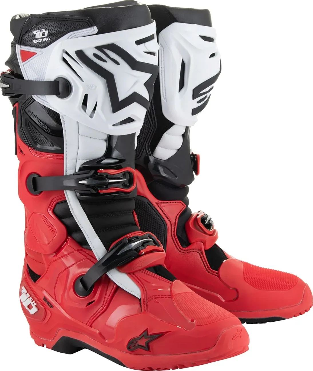 BOOT TECH 10 ENDURO BRIGHT RED/BLACK/WHITE 7