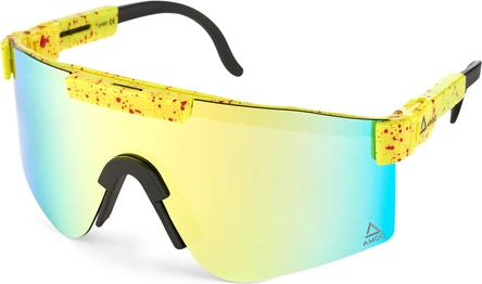 AMOQ Comet Sunglasses Yellow Splash - Orange Mirror