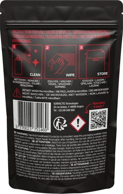 VISIOFOG Antifog microfiber wipe x200 use